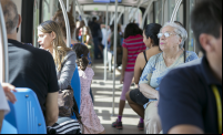 usuários no transporte coletivo