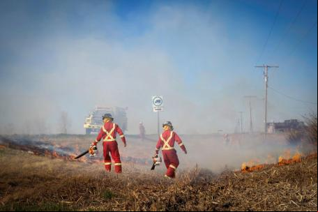 bombeiros em fuga